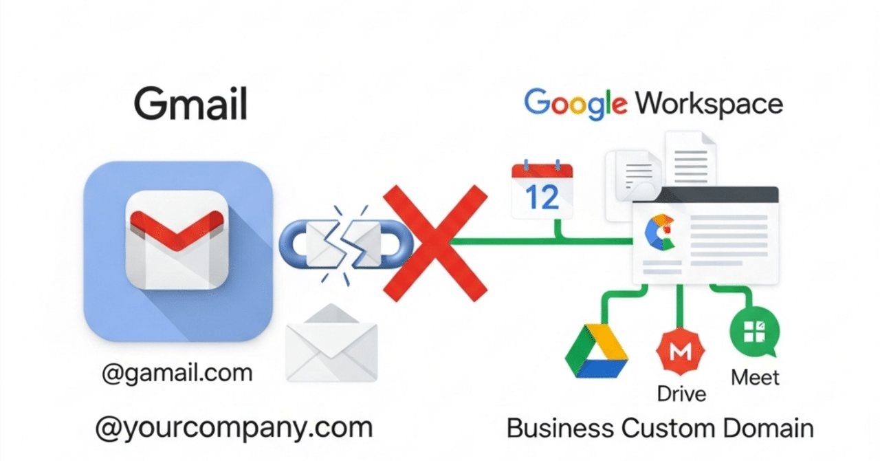 注意！】GmailアドレスでGoogle Workspaceを契約しても独自ドメインメールは使えません｜剛｜アプリ職人｜予備試験講師
