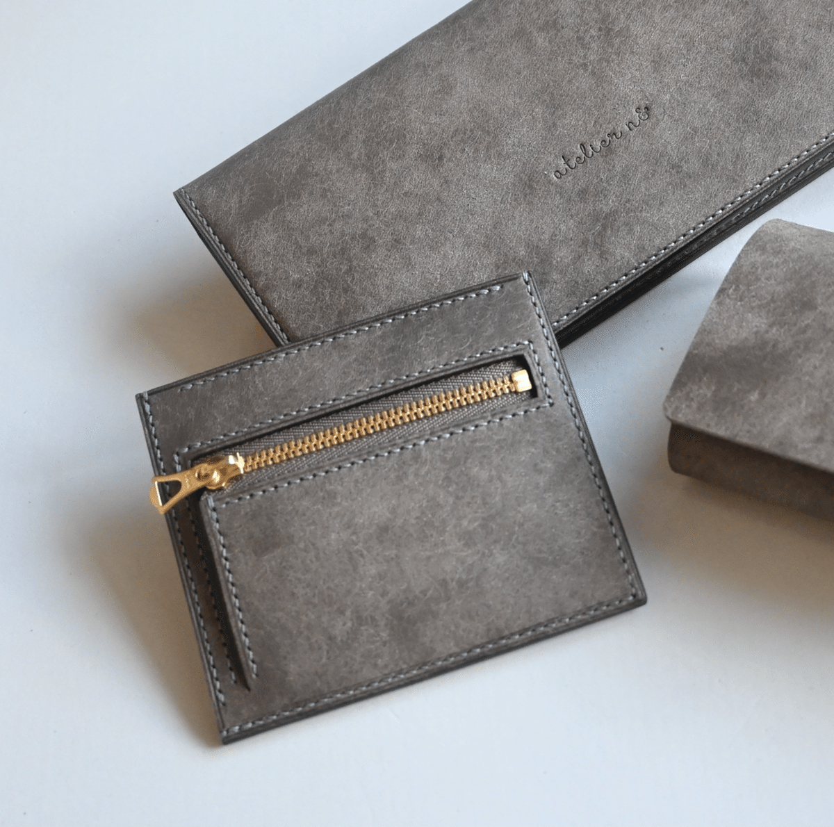 イタリアンレザーマルゴーブラウンミニバッグ レザークラフト