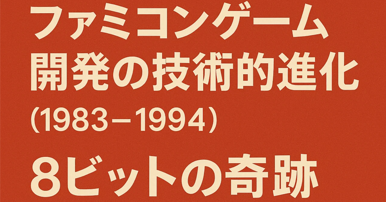 ファミコンゲーム開発の技術的進化（1983–1994）8ビットの奇跡｜じゆう