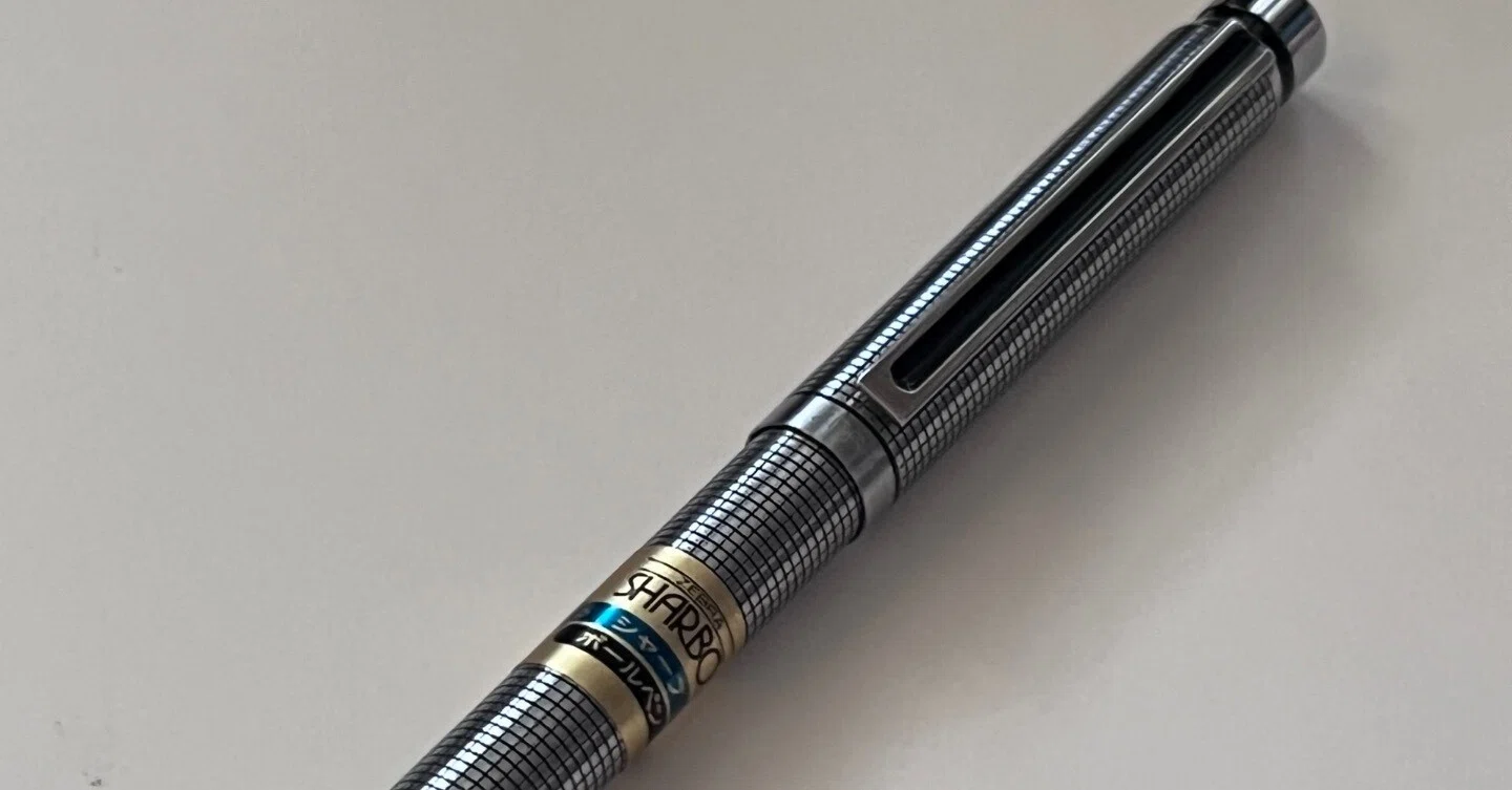 ZEBRA SHARBO ゼブラ シャーボ スターリングシルバー1 格子柄 美品