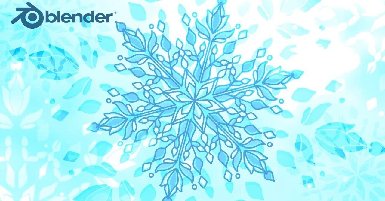 Blender 3.0 Tutorial: Snowflake (Patterns made with Grease Pencil and a ...