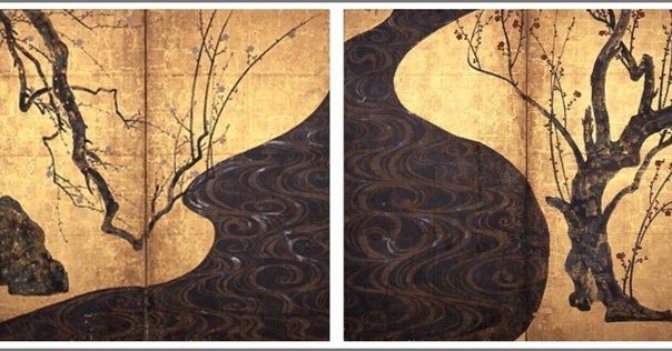 尾形光琳〈紅白梅図屏風〉｜日本花卉文化株式会社