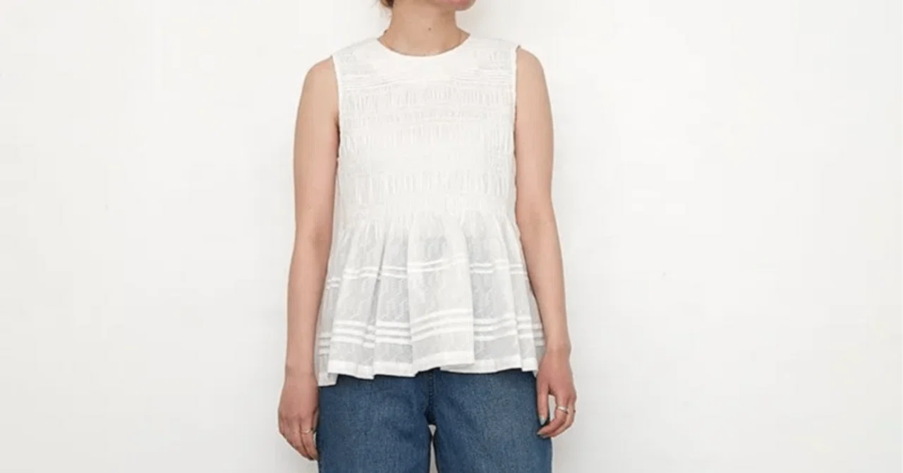 涼しく、心地よく。【ne Quittez pas】COTTON DOBBY SLEEVELESS 