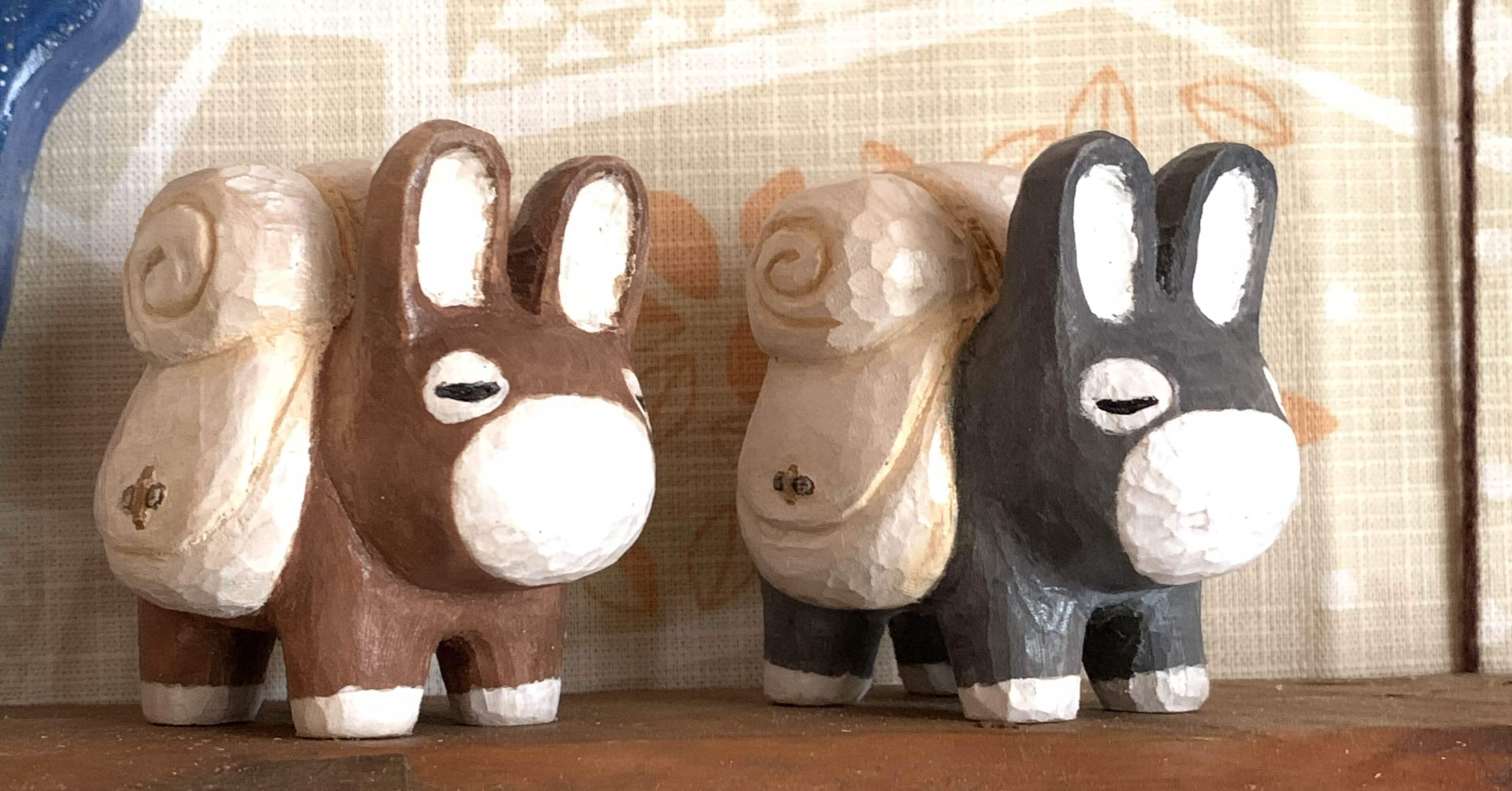 木彫りロバの仮面