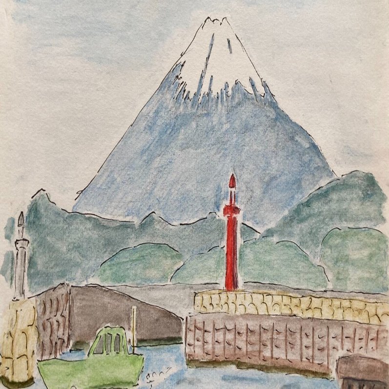 富士山スケッチ⑤】稲村ケ崎・江の島・河口湖｜Mt. Fuji