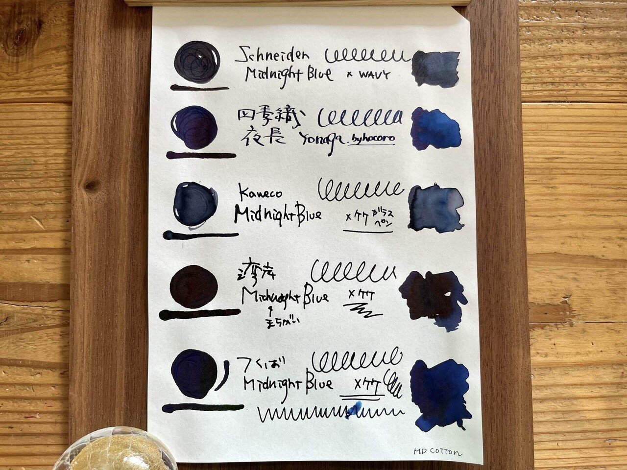 万年筆インク】夜に駆けるミッドナイトブルー4種＋α｜サルぶん。
