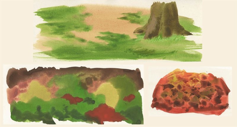 作例（赤と緑）