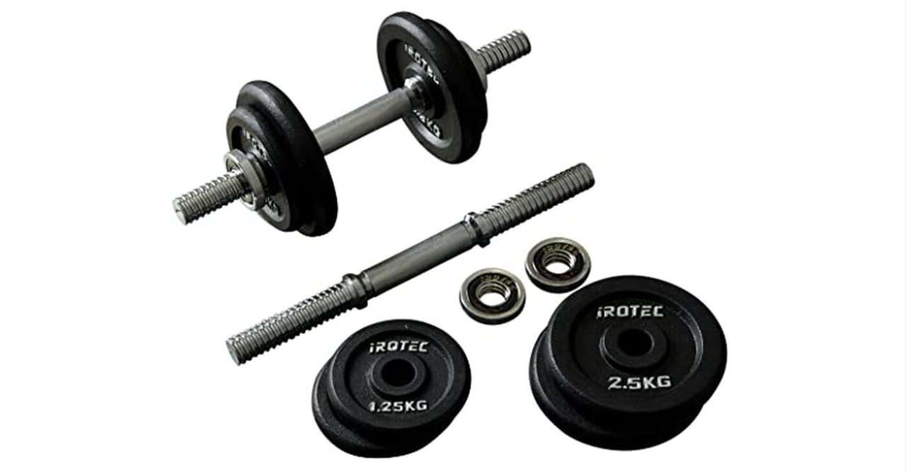 自宅トレーニングに最適なIROTEC アイアンダンベル 20KG セット