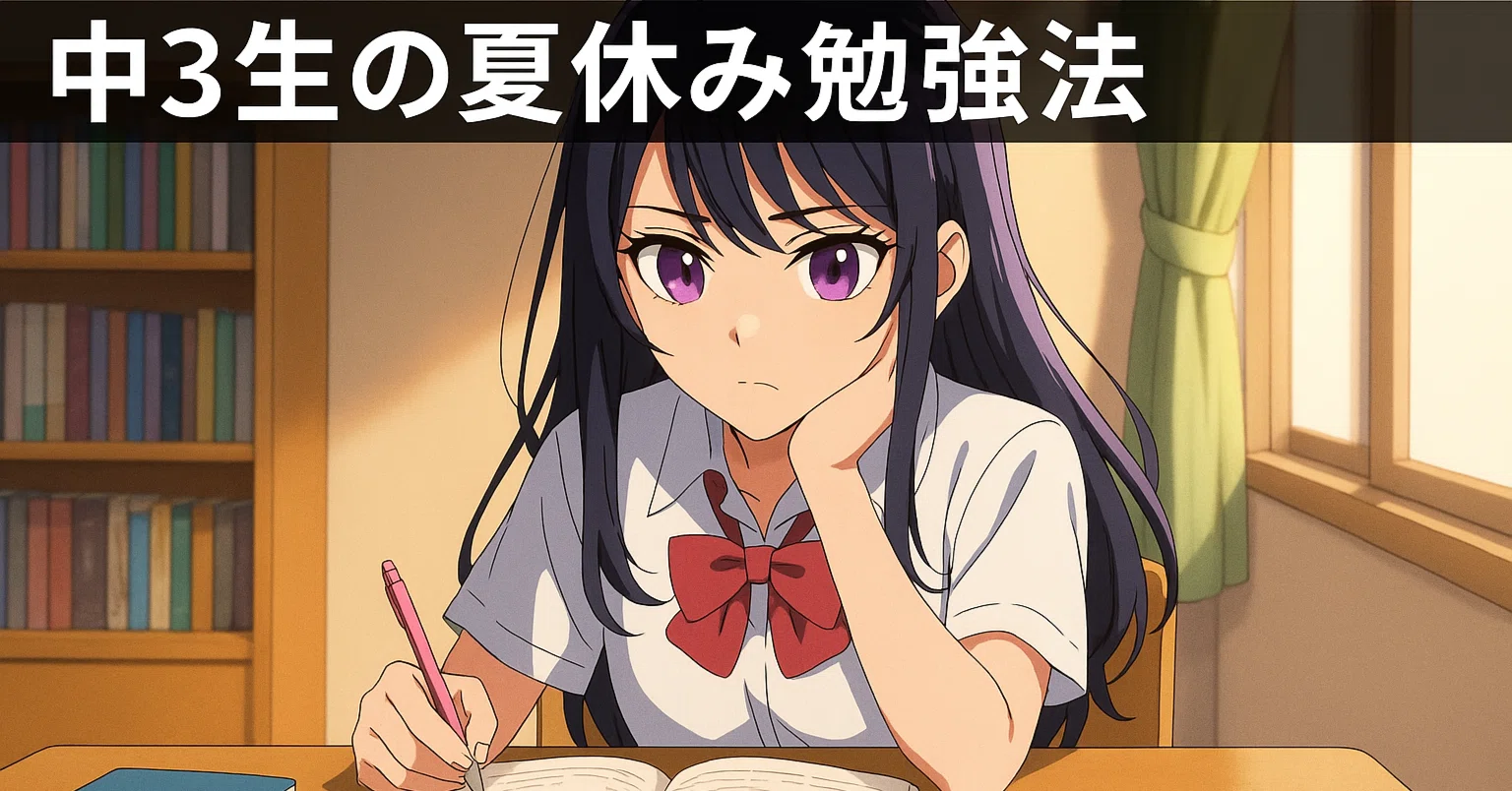 中3生の夏休み勉強法｜受験の天王山を乗り切る1日の過ごし方｜本多