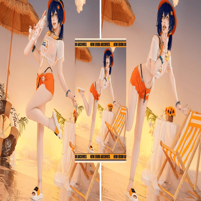 Nakorara『ゼンゼロ』リン 夏色ブルースカイ コスプレ衣装 完全セット