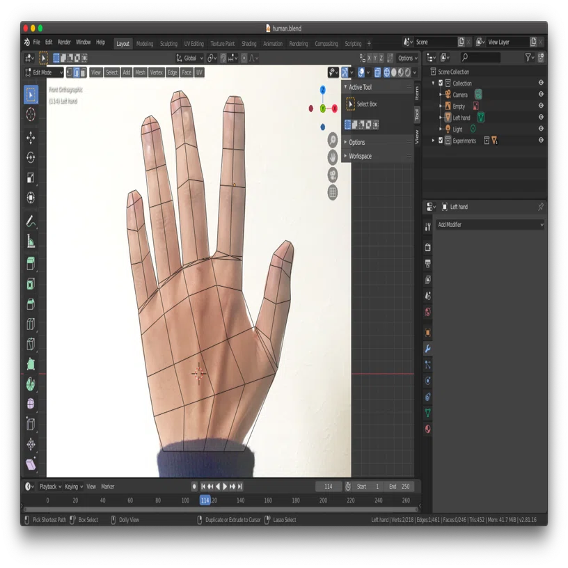 メモ9 Blender 人の手のモデリング At Ishikawa Note