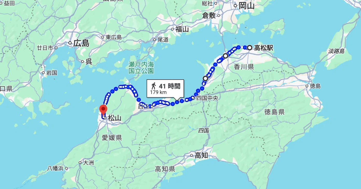 次の挑戦の舞台は四国！ 高松〜松山180kmを徒歩で旅します｜中村洋太