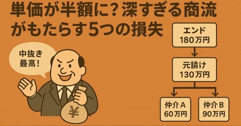 単価が半額に？深すぎる商流がもたらす5つの損失