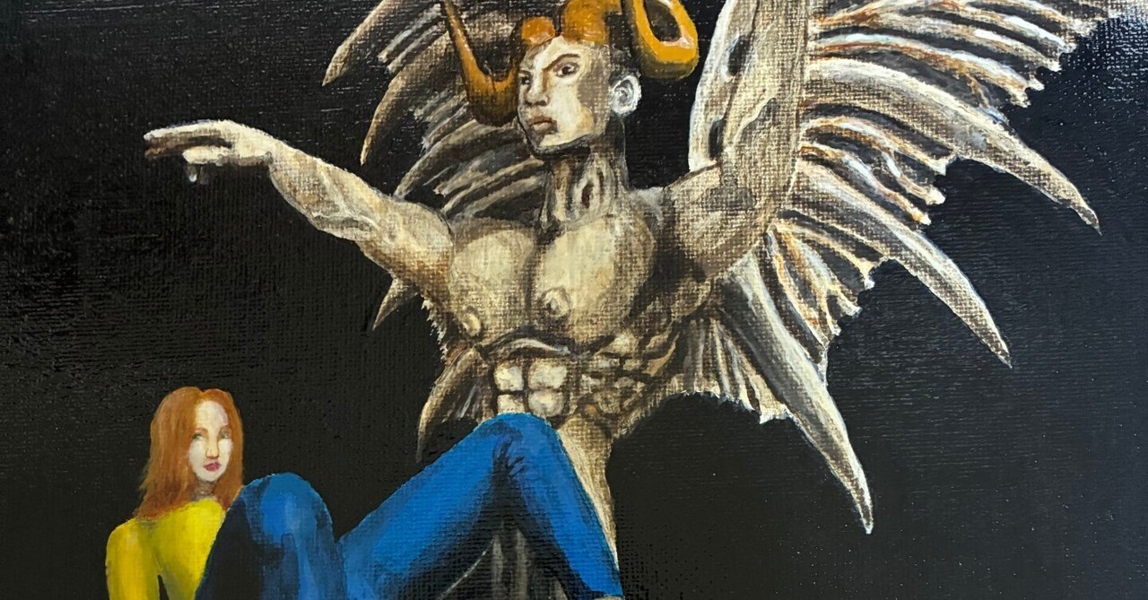 アクリル画 原画 「巨大な赤い龍」