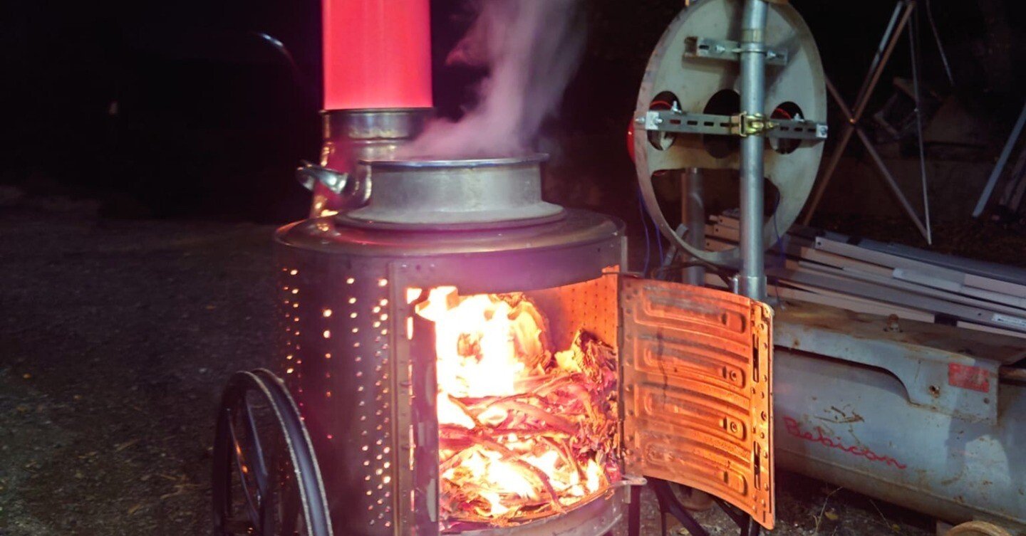 趣味のロケットストーブ #1】洗濯槽で作った“かまど形”のクッキング