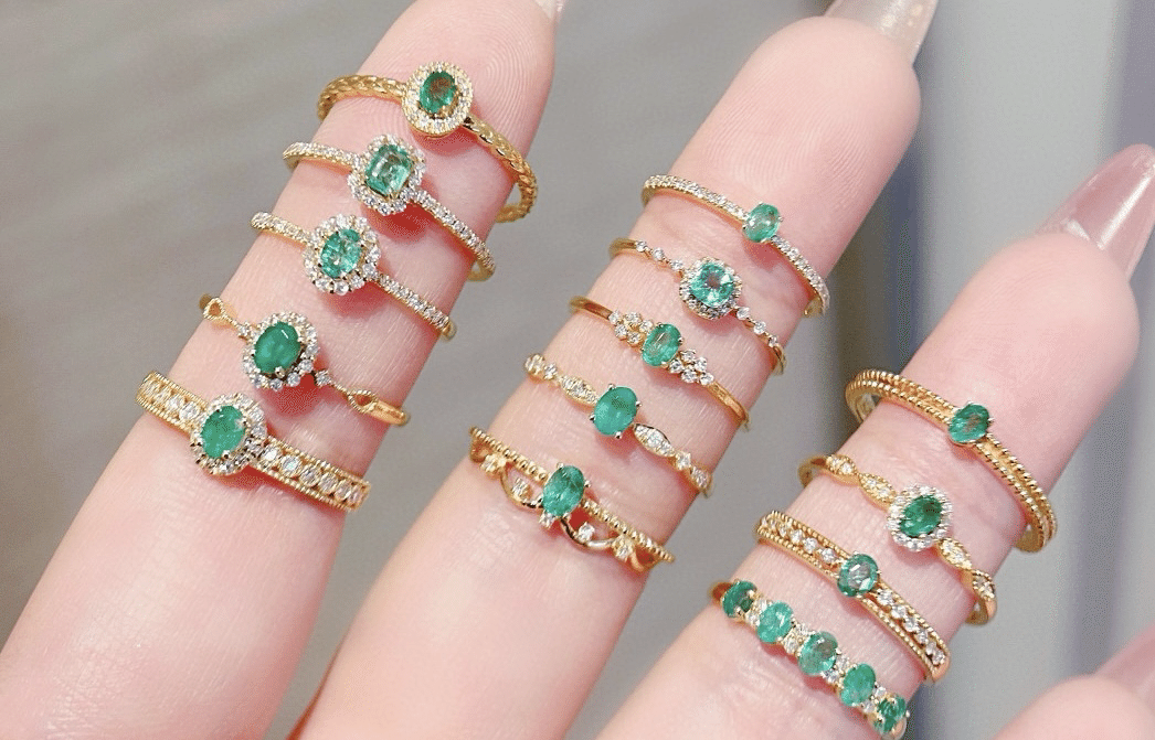 7万円代以内】ルビー/サファイア/エメラルドK18リングにご紹介