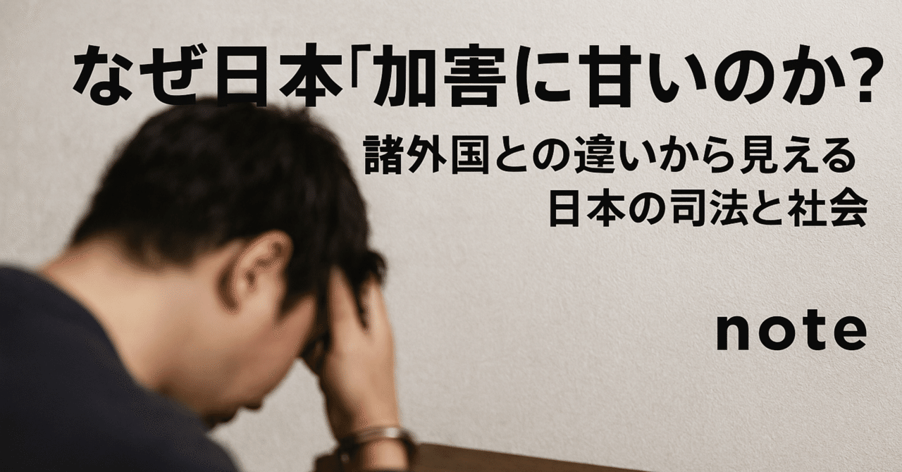なぜ日本は「加害者に甘い」のか？——諸外国との違いから見える日本の司法と社会｜ロク
