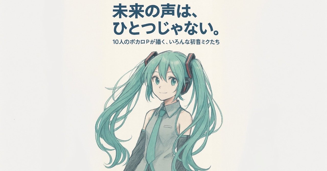 未来の声は、ひとつじゃない。ボカロPたちが描く、いろんな初音