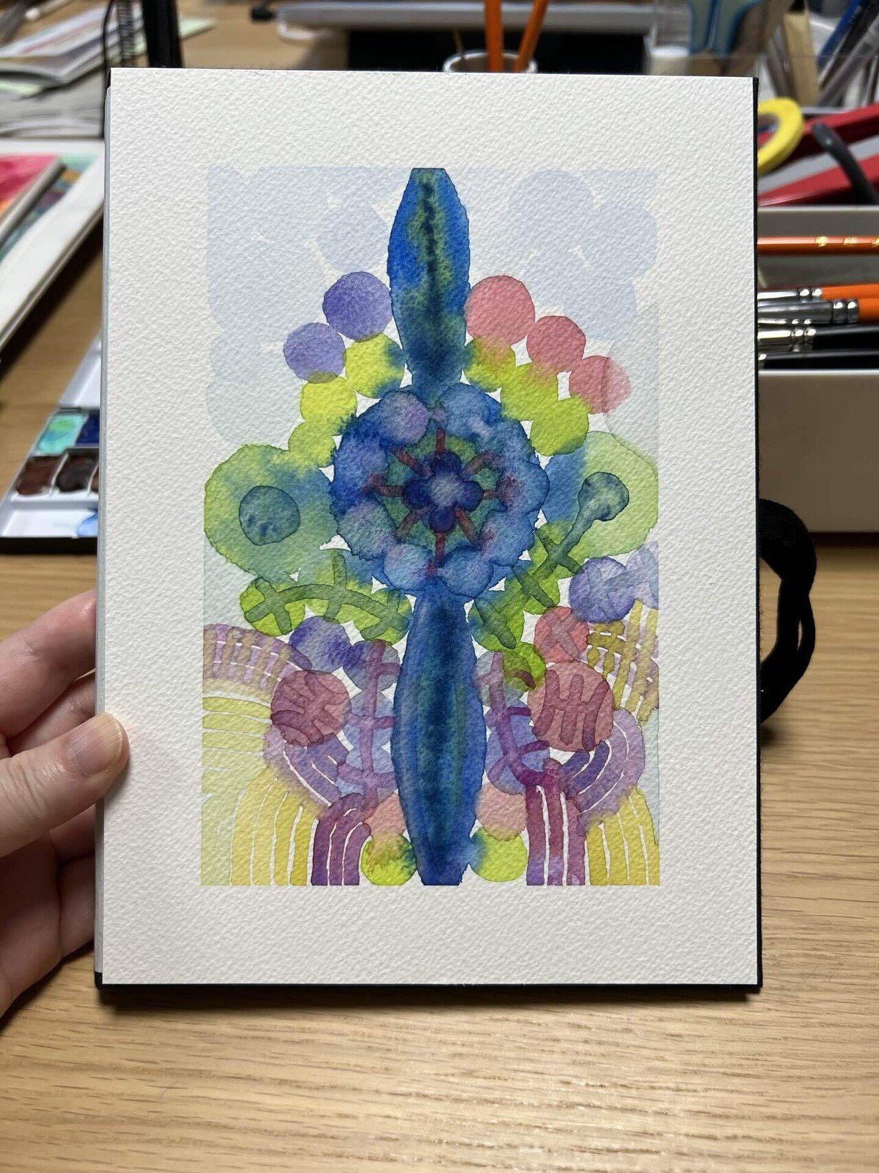水彩画 【エルサレム】作者不詳1977 描いた水彩画/なんだかんだ結局、道具が大事って話。｜objet_