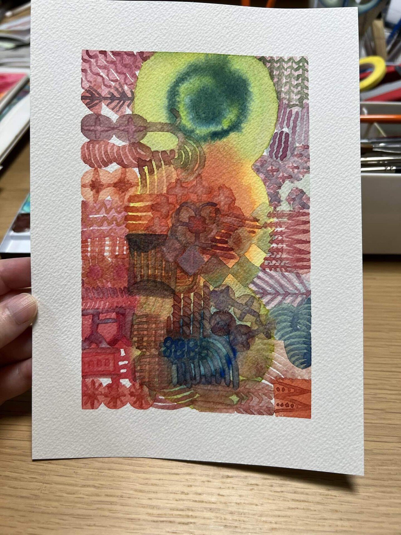 【水彩画】作者、題名とも不明 水彩画(作者不明)