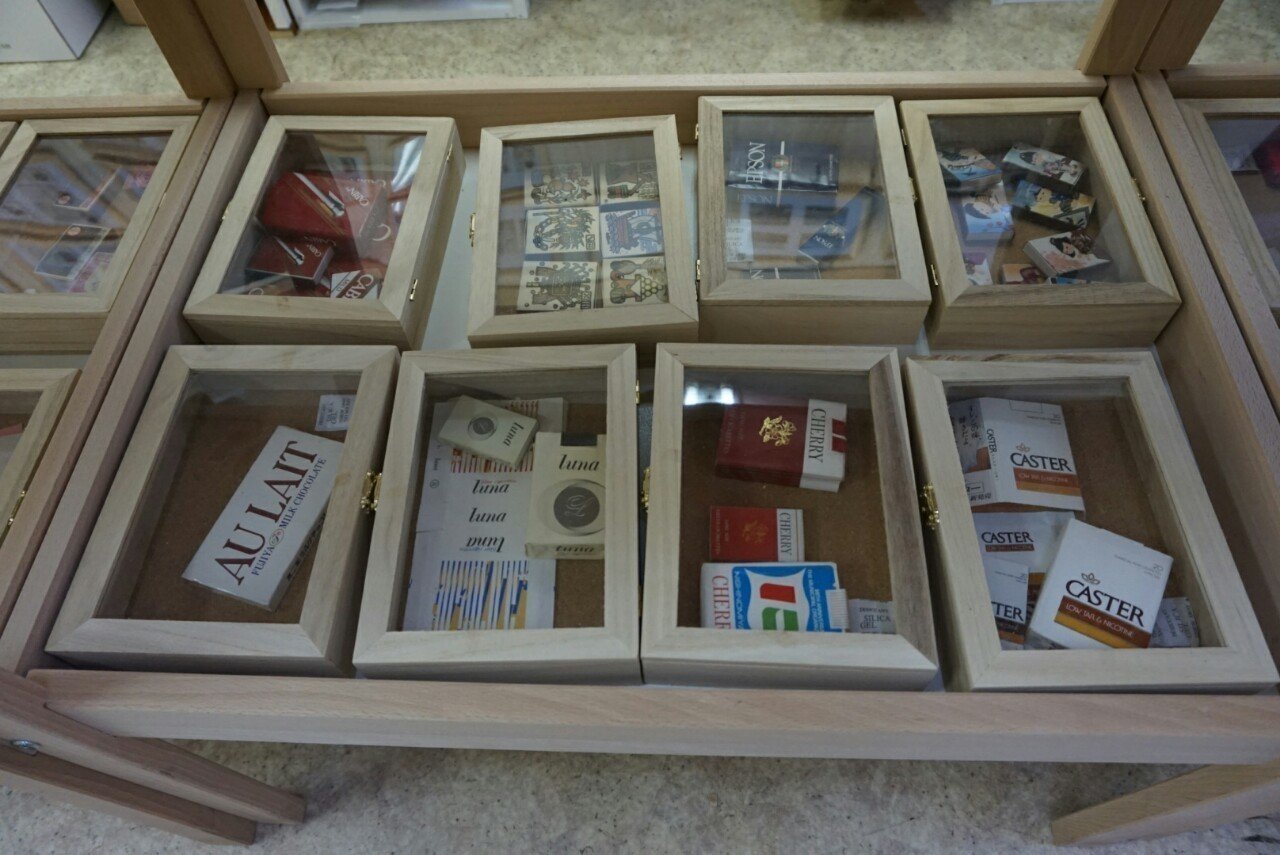 【美品】【水野達蔵作】ぐい呑み 箱有り 神戸市 たるみ燐寸博物館｜喫茶店のマッチ