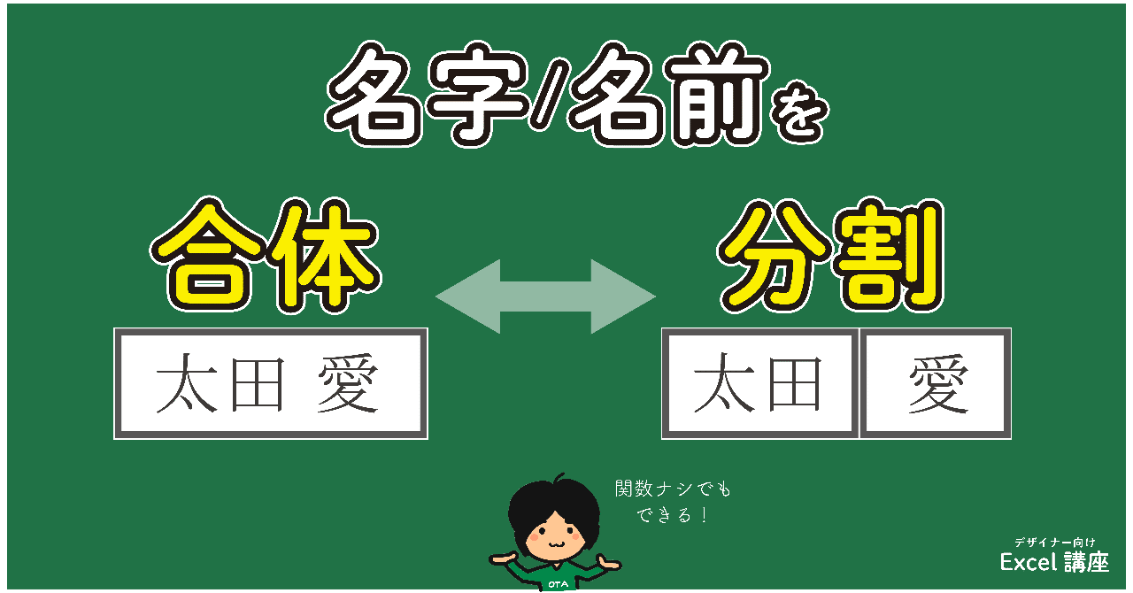 名字 名前 を合体 分割する オオタアイ Note