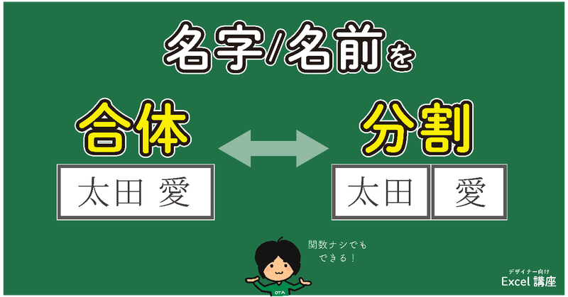 名字 名前 を合体 分割する オオタアイ Note