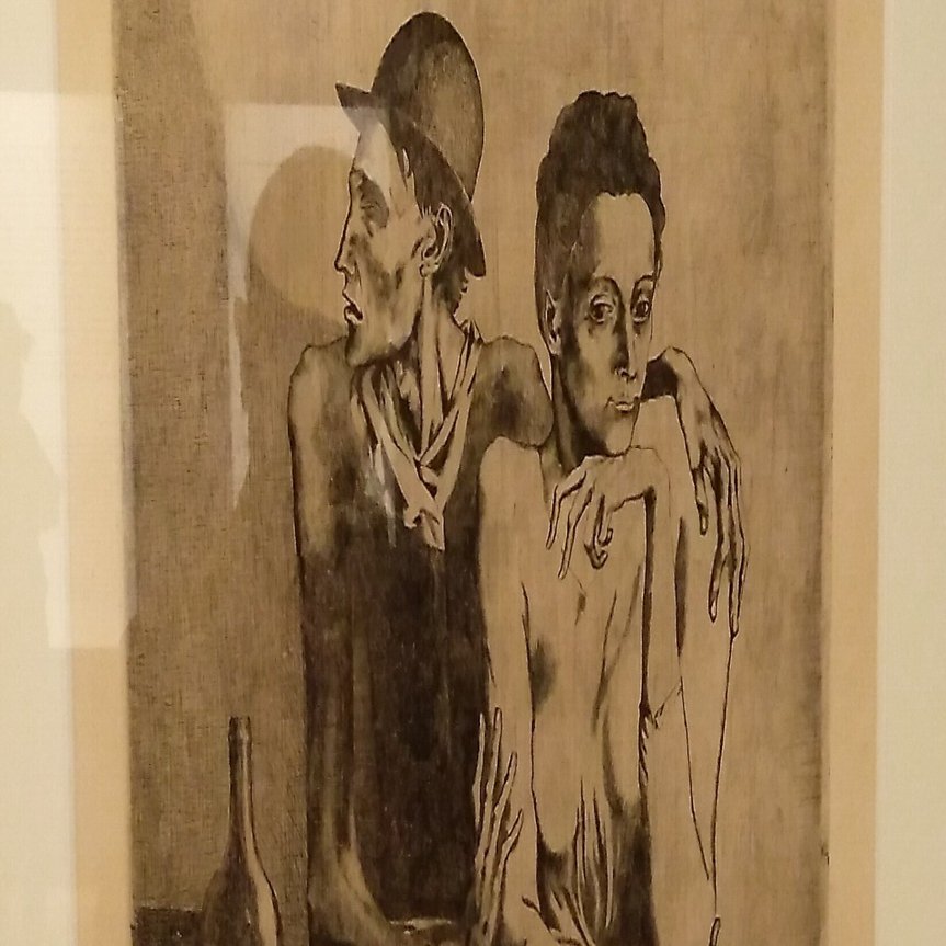 PICASSO 陶製人物画 フレーム付き PICASSO 陶製人物画 フレーム付き