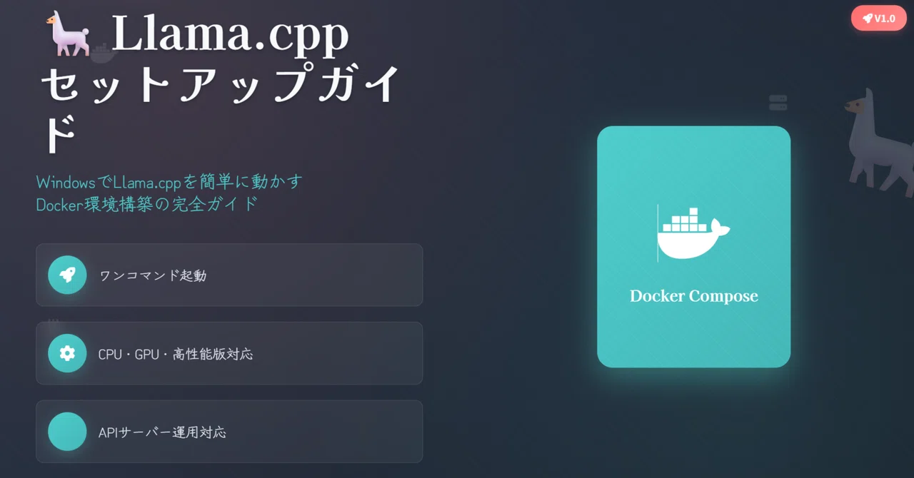 🦙 Llama.cpp Docker Compose セットアップガイド|Maki@Sunwood.ai.labs