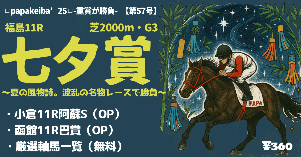 ◻︎papakeiba′25◻︎-重賞が勝負- 【第057号】◇勝負レース