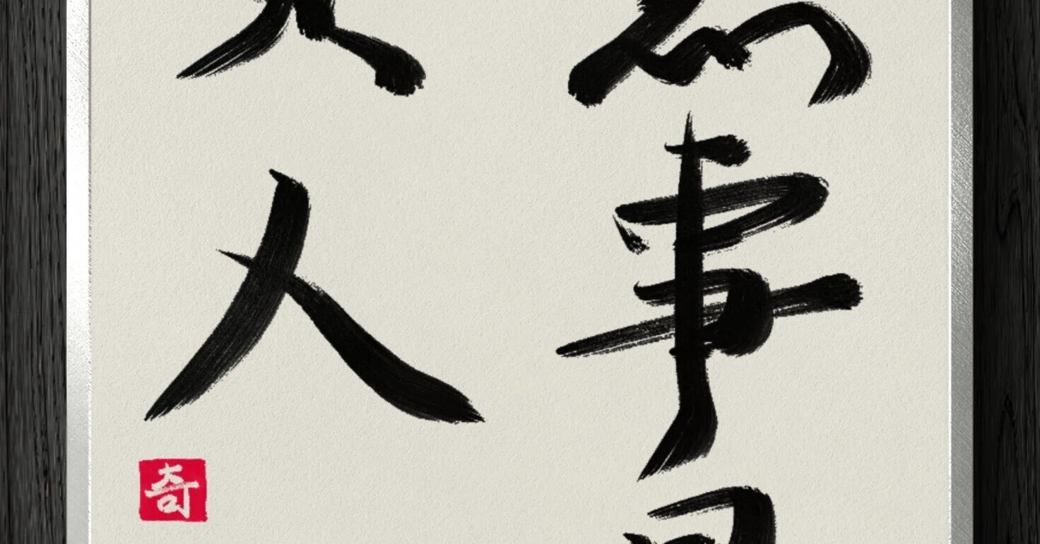 書道断片】無事是貴人｜伊島 秀_Shu Ijima