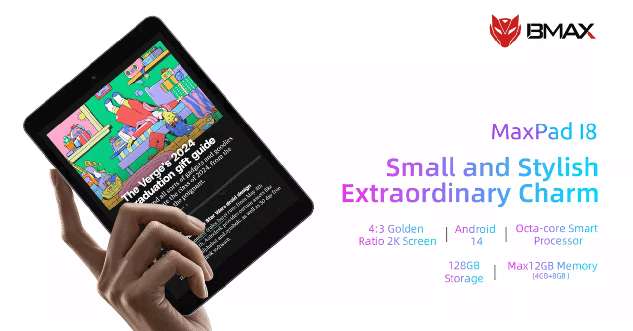 BMAX I8 Android14 タブレット 2048*1536 2K 高画質 Amazon.co.jp: Bmax I8 7.9インチ Android 14 タブレット 1536