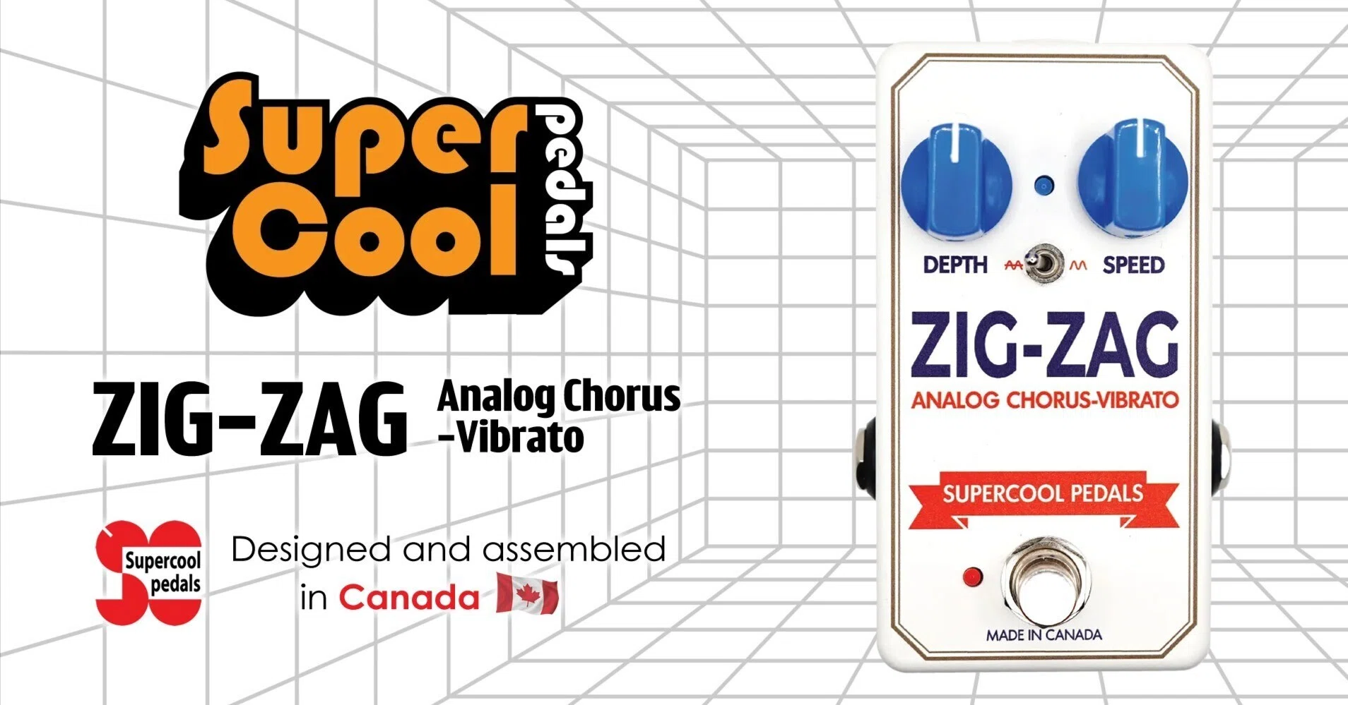 Supercool Pedals】現代仕様のアナログ・コーラス/ビブラート「ZIG Supercool Pedals】現代仕様のアナログ・コーラス/ビブラート「ZIG