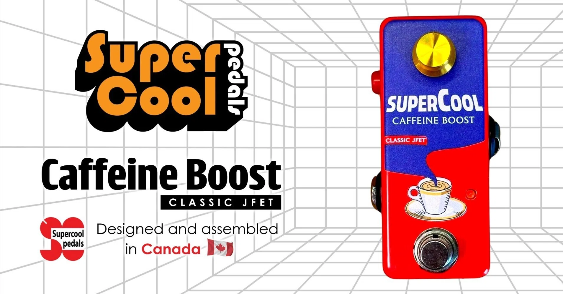 NUSKIN boost ブースター　箱無し Supercool Pedals】超シンプルで多機能なブースター「Caffeine Boost
