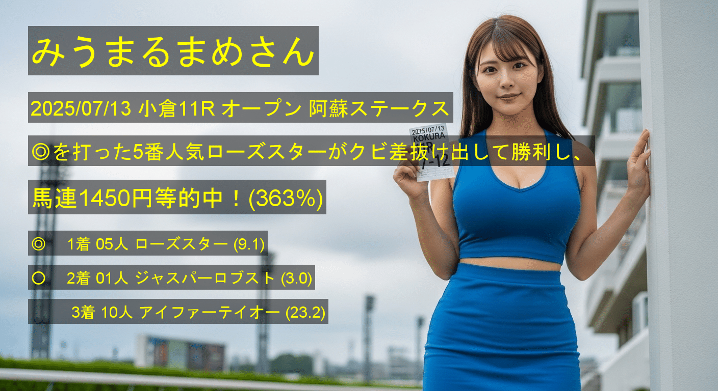【注意：ラストチャンス】森野熊様 リクエスト 5点 まとめ商品 🎯みうまるまめさん🎯 、小倉11R オープン 阿蘇ステークス、馬連