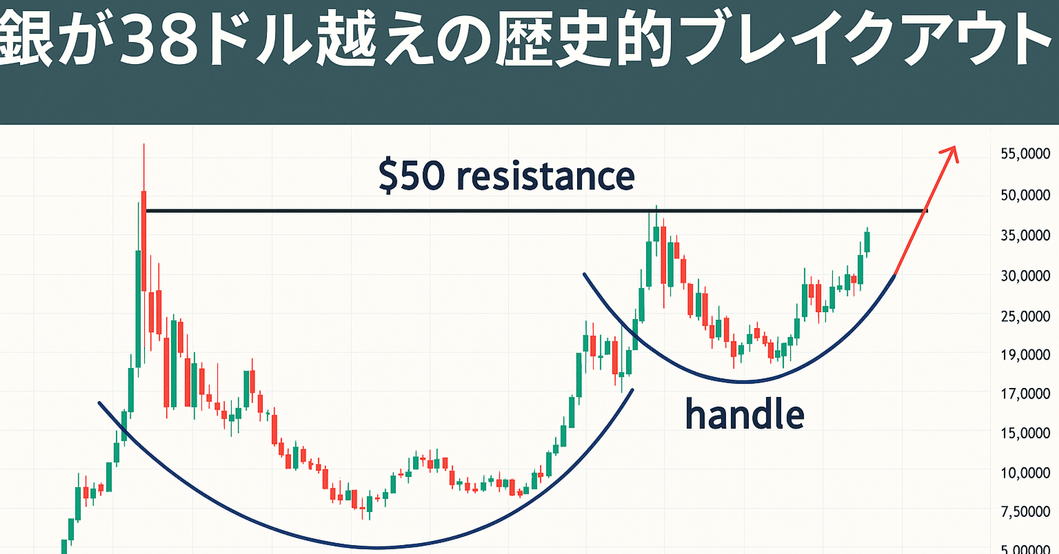 銀が38ドル越えの歴史的ブレイクアウト｜うめ