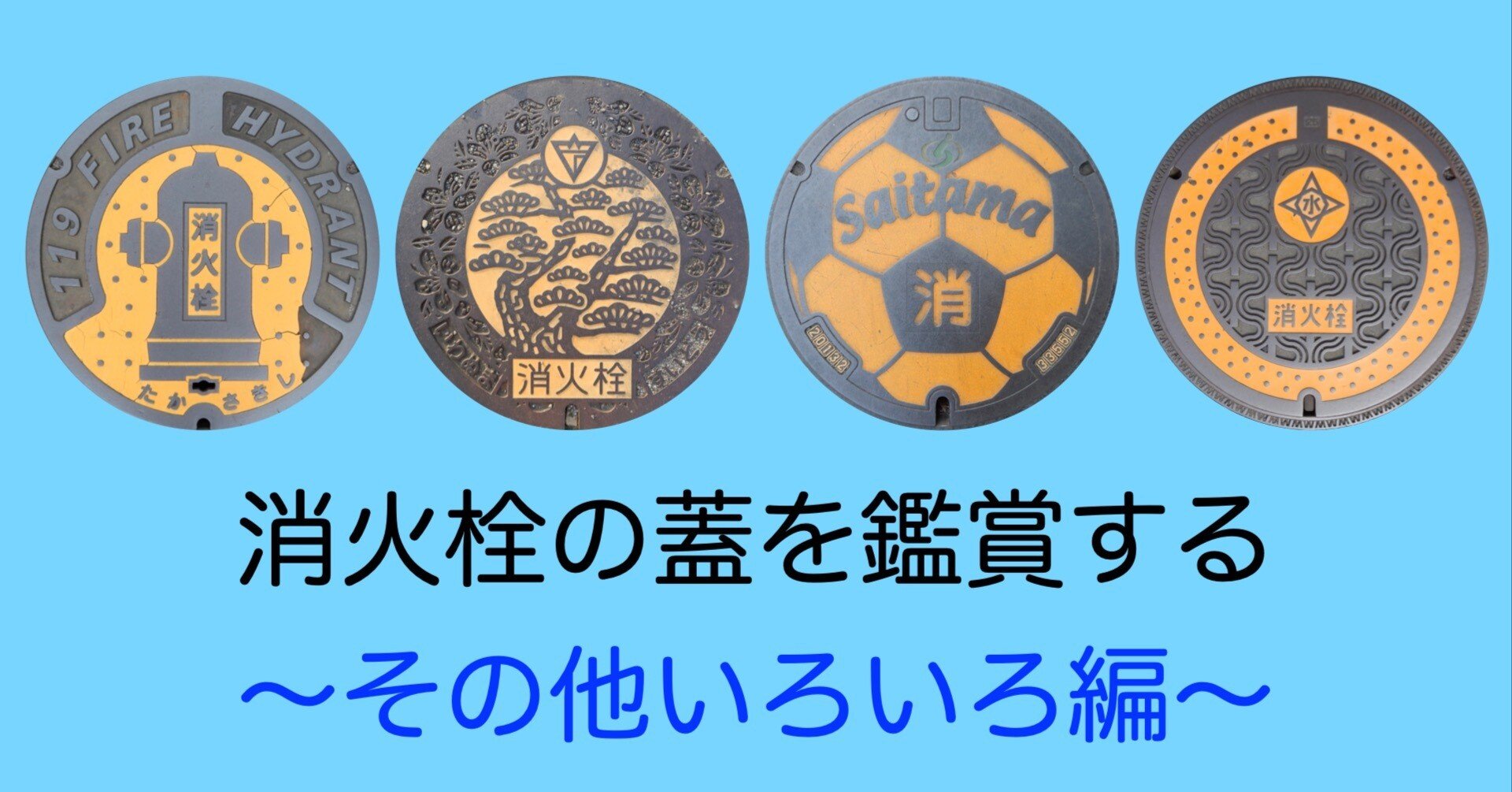 消火栓の蓋を鑑賞する〜その他いろいろ編〜｜ぷかぷか