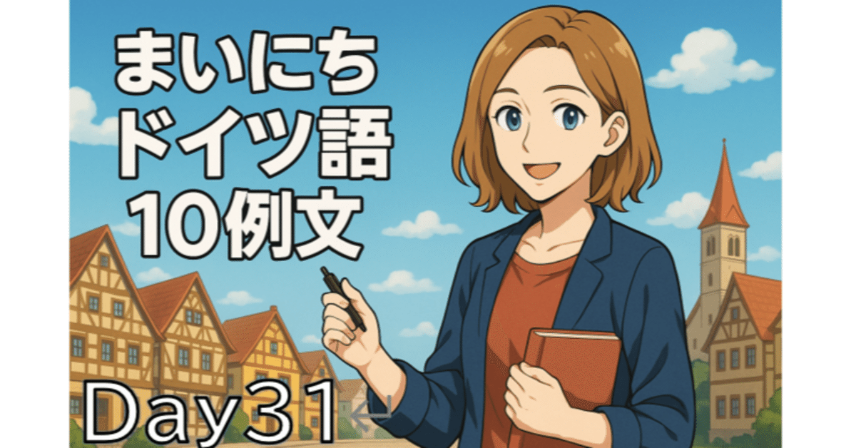 まいにちドイツ語10例文 31日目】｜まーちゃん / ざきさん