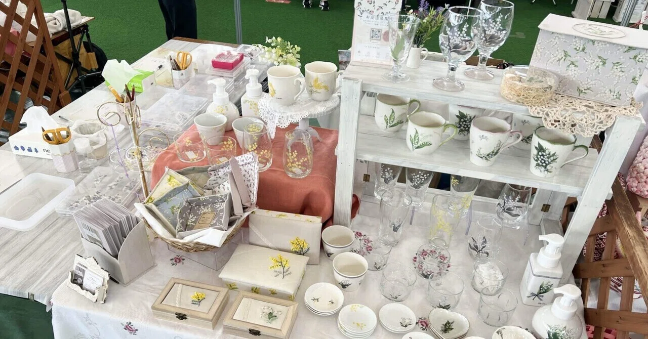 出店レポ】サッポロハンドメイドマルシェでポーセラーツのワーク