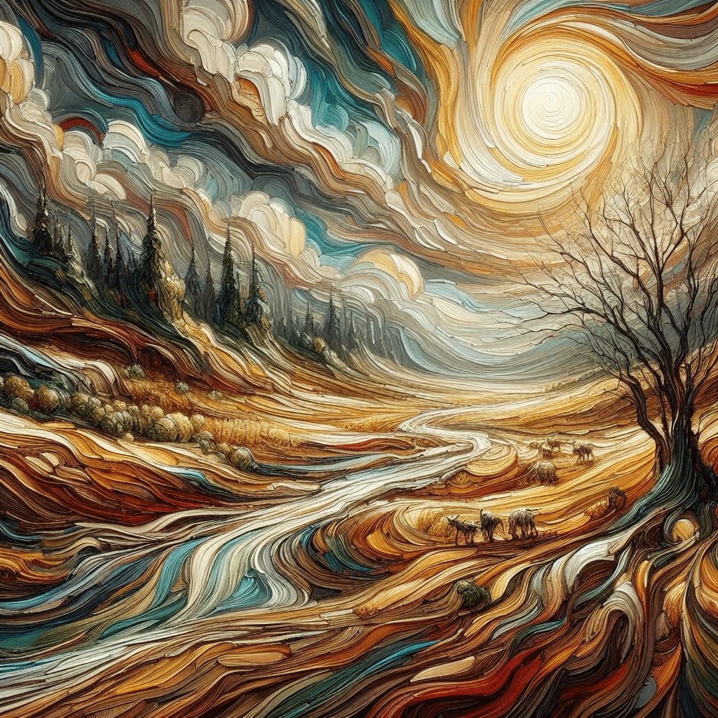 ジョン・オルセン（John Olsen)の絵画にヒントを得たプロンプト 4