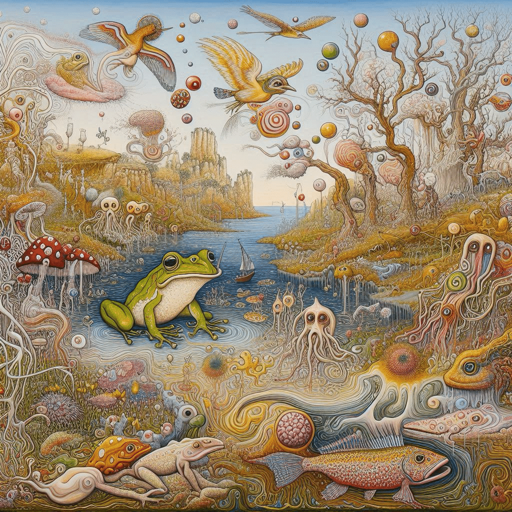 John Olsen 画集　ジョン•オルセン ジョン・オルセン（John Olsen)の絵画にヒントを得たプロンプト 4