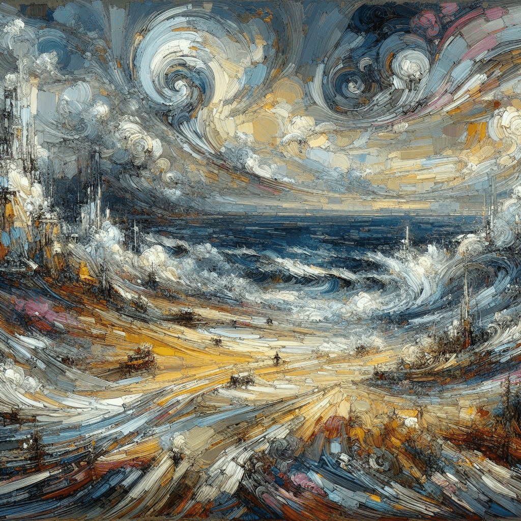 ジョン・オルセン（John Olsen)の絵画にヒントを得たプロンプト 4