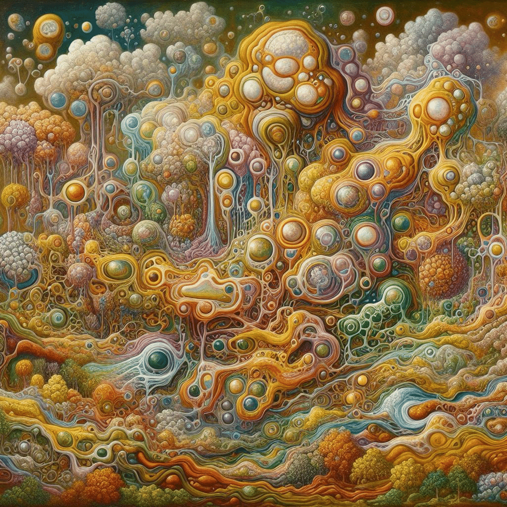 ジョン・オルセン（John Olsen)の絵画にヒントを得たプロンプト 4