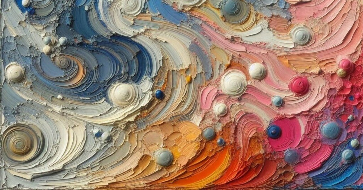 ♥絵画　アート　芸術　凸凹絵画　立体絵画　❤️ アブストラクト、その8 （造形意匠） @Image Creator