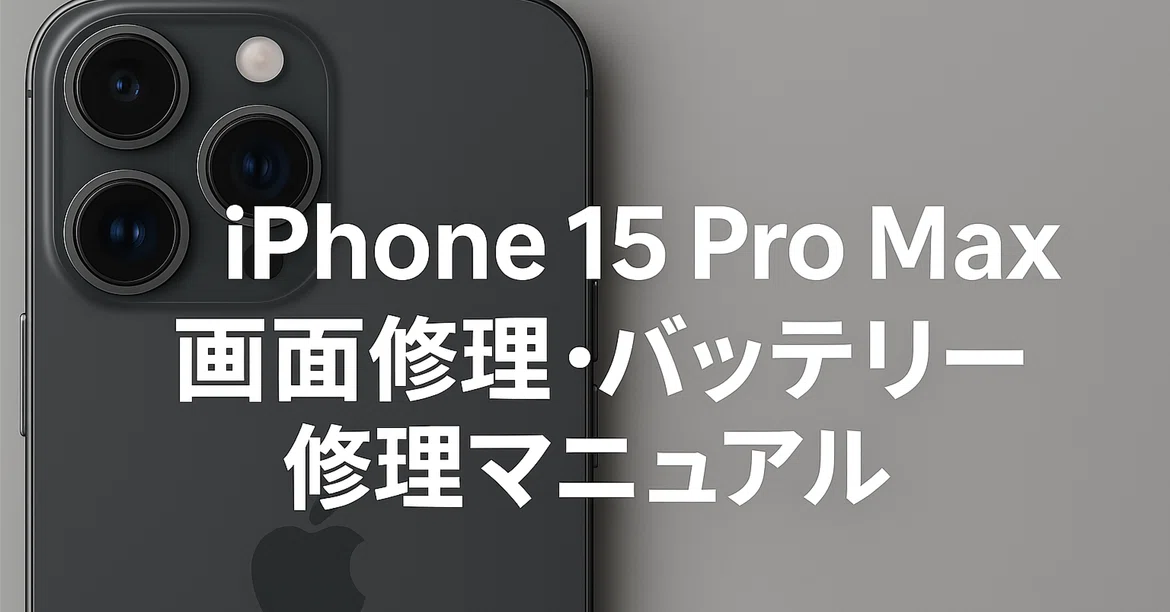 Note Display Screw iPhone 15 Pro Max Screen Repair and Battery Repair Manual|ジャンク再生職人 ともきち