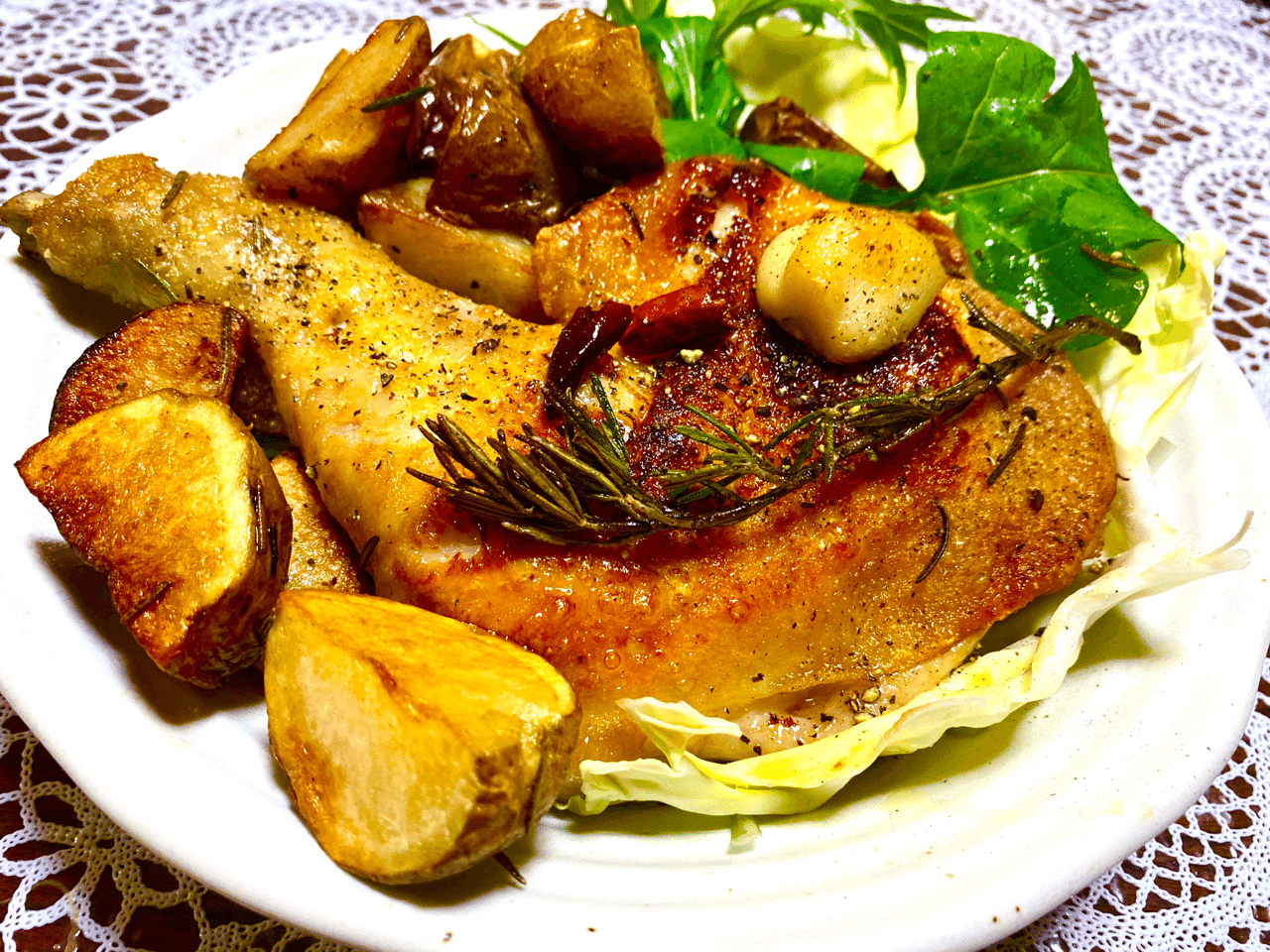 鶏もも肉の悪魔風プレート Zzzkeitacion Note