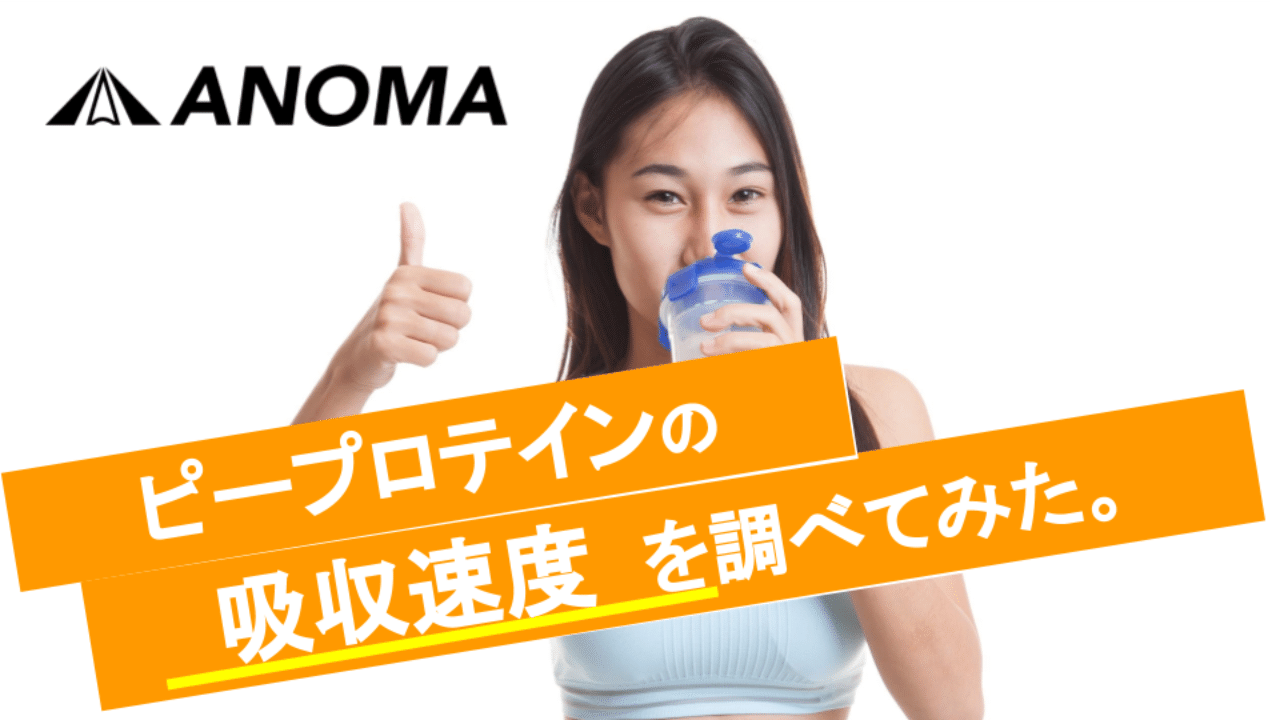 ピープロテインの吸収速度について考えみた Anoma Note