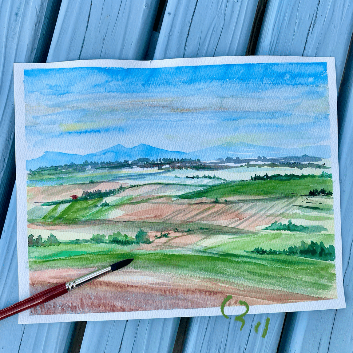 水彩画　タイトル「希望または、絶望50センチ✖️30センチです。 水彩画 タイトル「希望または、絶望50センチ✖️30センチです。 水彩画