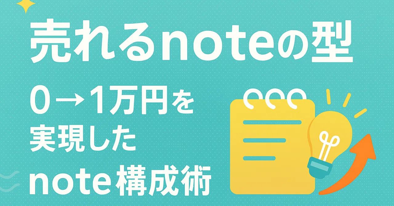 読まれて売れるnoteの型。0→1万円を実現したnote構成術。特典🎁ChatGPT・Gemini活用例、テンプレート付き|ふくおnote 📗 ...