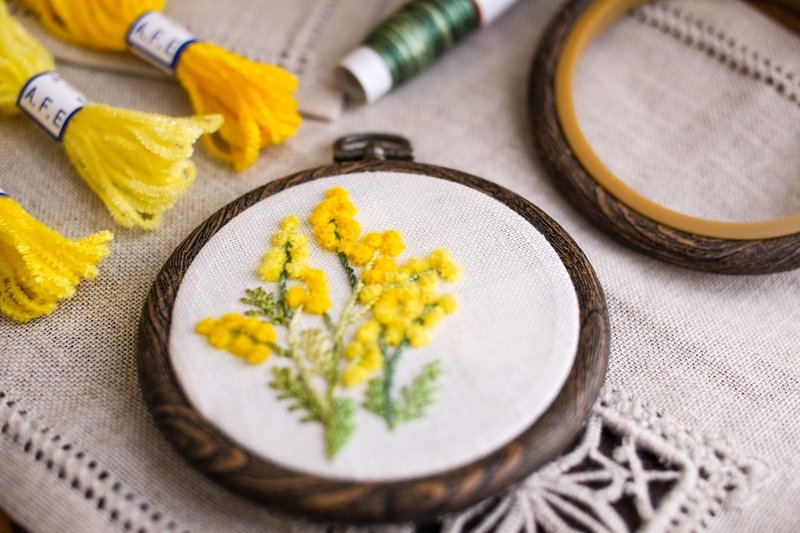 ミモザの花がさくとき その3 開花 Art Fiber Endo Note ミモザの花がさくとき その3 開花 Art Fiber Endo Note